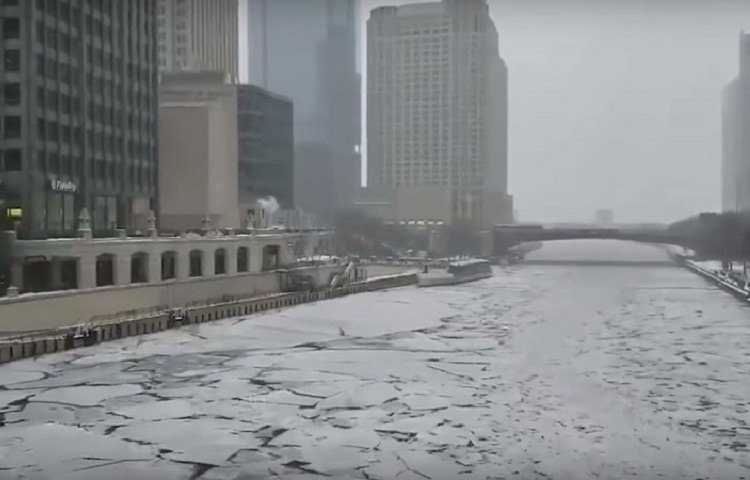 Chiberia frio pola en Chicago