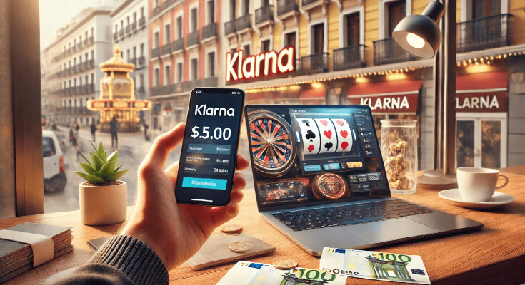 Uso de Klarna para pagos instantáneos en casinos online, destacando la rapidez y seguridad como pilares fundamentales del servicio.